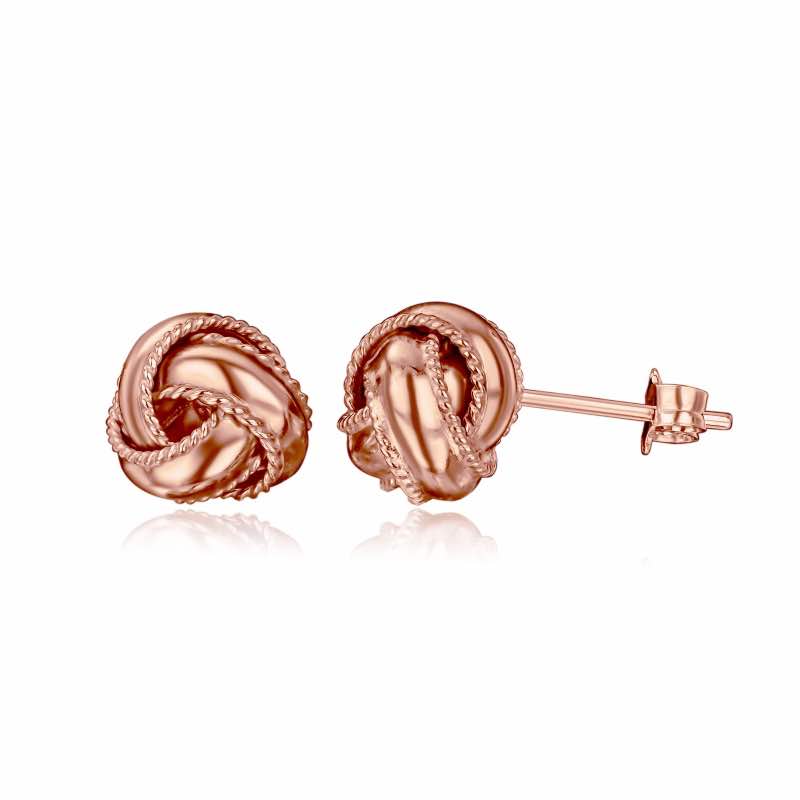 Enduring love knot earrings collection (Rose Gold-finished)
